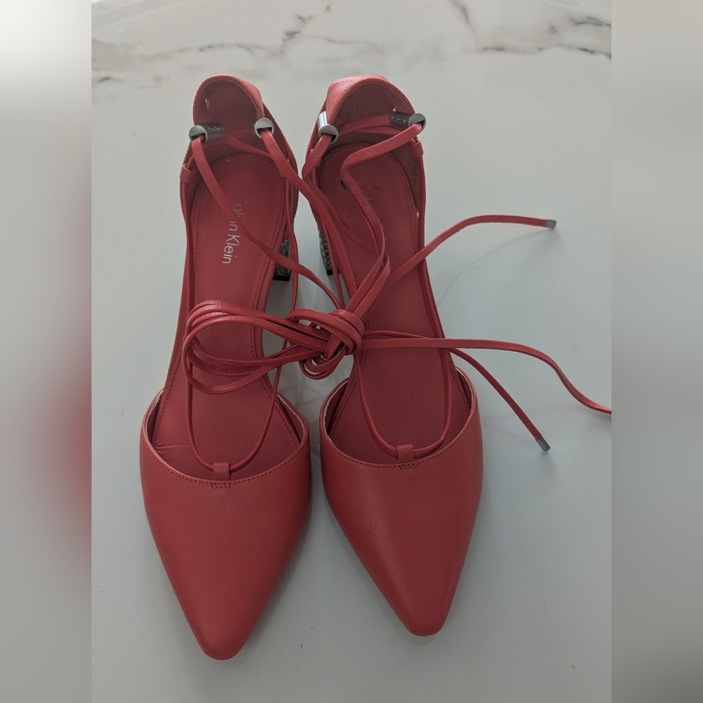 Calvin Klein Women's Coral Lace-Up Heels